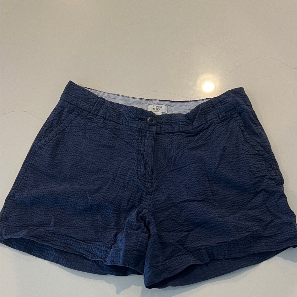 Crown & Ivy Dark Blue Women's Shorts